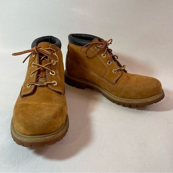 Timberland Nellie Chukka leather ankle boots in wheat beige women’s 9 - Picture 9 of 12